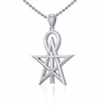 Pentagram Ankh Silver Pendant