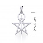 Pentagram Ankh Silver Pendant