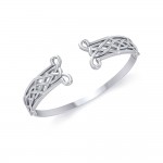 A great and timeless affliction ~ Celtic Knotwork Sterling Silver Jewelry Cuff Bracelet