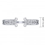Une grande affliction intemporelle ~ Celtic Knotwork Sterling Silver Jewelry Cuff Bracelet