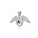 Angel Wings Recovery Pendant with Gemstone