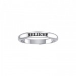 BELIEVE Sterling Silver Ring