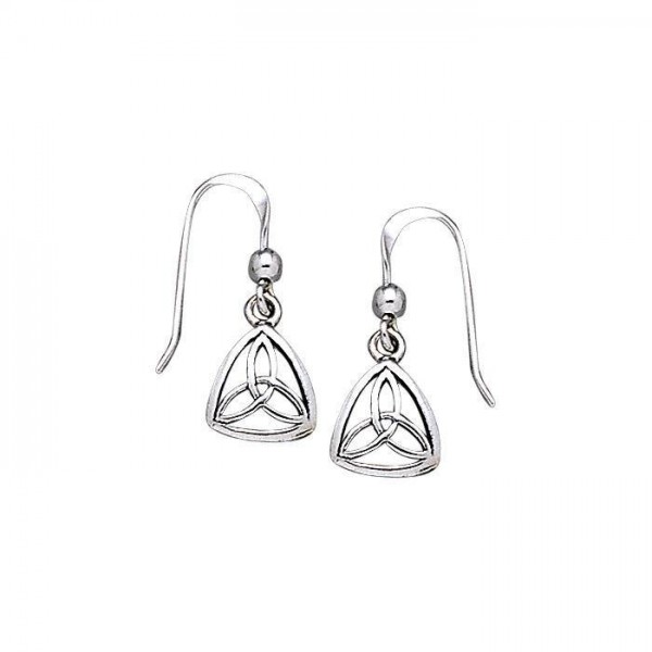 Adorned by the timeless Celtic Triquetra ~ Sterling Silver Jewelry Dangling Earrings