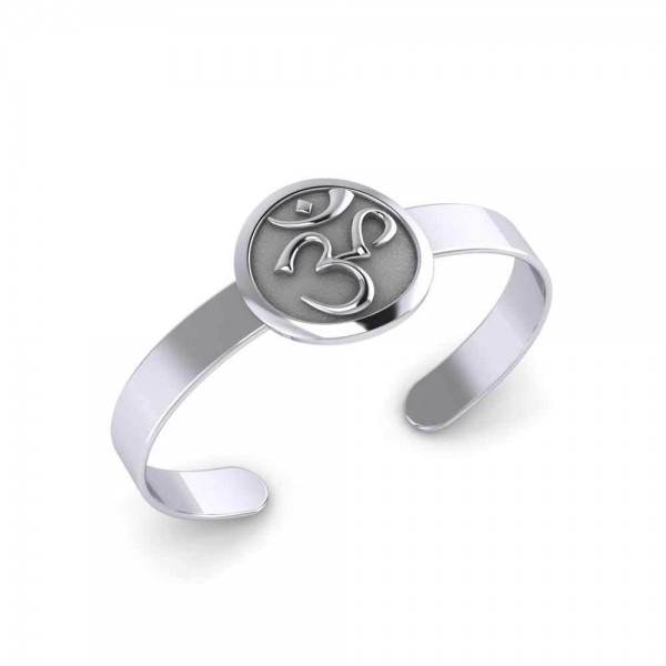Listen to the Spiritual Sound of OM ~Sterling Silver Jewelry Cuff