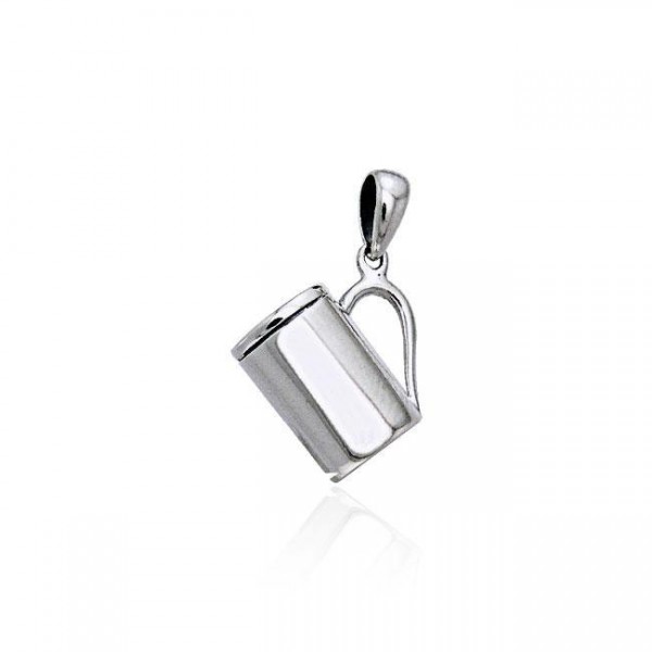 Coffee Cup Silver Pendant