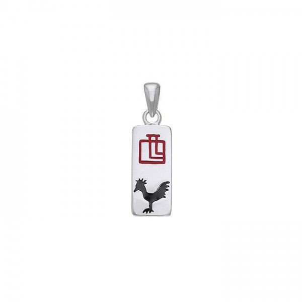 Chinese Astrology Rooster Silver Pendant