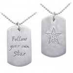 Follow Your Star Dog Tag Silver Necklace by Amy Zerner