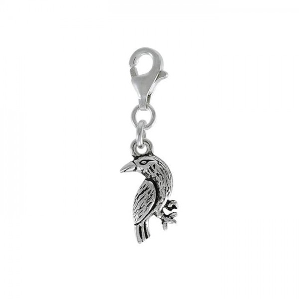 Raven Sterling Silver Clip Charm
