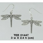 Shine your creative light ~ Sterling Silver Jewelry Dragonfly Hook Earrings by Cari Buziak