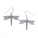 Shine your creative light ~ Sterling Silver Jewelry Dragonfly Hook Earrings by Cari Buziak