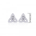 Trinity Knot Silver Post Earrings