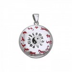Chinese Astrology Yin Yang Silver Pendant