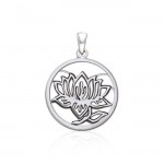 Hollow Lotus Silver Pendant