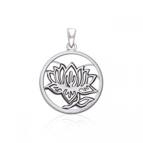 Hollow Lotus Silver Pendant