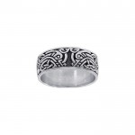 Une caractéristique du beau tissage de la vie ~ Celtic Knotwork Sterling Silver Ring