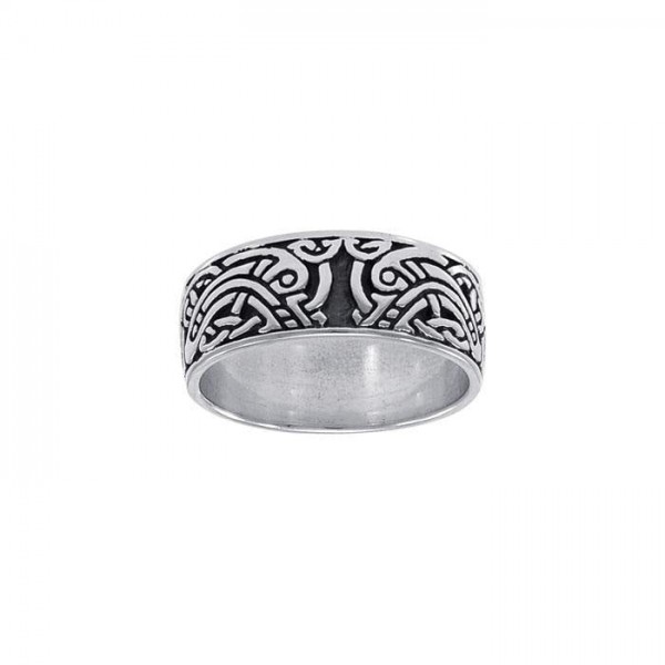 Une caractéristique du beau tissage de la vie ~ Celtic Knotwork Sterling Silver Ring