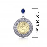 Celtic Ancestral Wisdom Spell Silver and Gold Pendant