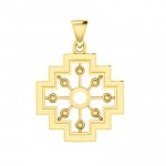 A symbol of the old cultures ~ Solid Gold Inka Cross Pendant