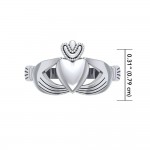 Take my love for a lifetime ~ Celtic Knotwork Irish Claddagh Sterling Silver Ring