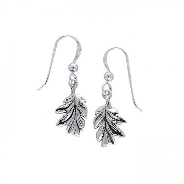 Magick & Witch Oak Leaves Silver Earrings