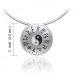 Chinese Astrology Yin Yang Silver Pendant