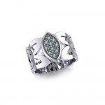 Borre Silver Ring with Gemstones