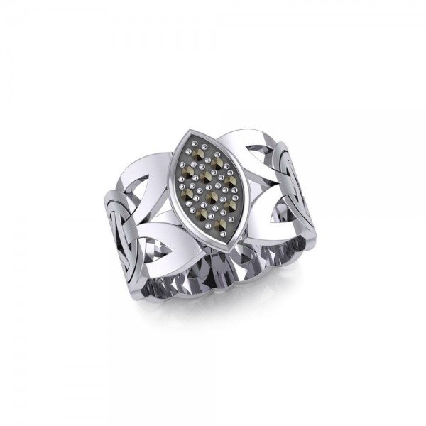 Borre Silver Ring with Gemstones