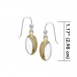 A lifetime symbolism of the Goddess Danu ~ Sterling Silver Celtic Knotwork Hook Earrings Jewelry with 14k Gold Accent