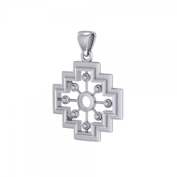 A symbol of the old cultures ~ Sterling Silver Inka Cross Pendant