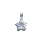 Plumeria - Hawaii National Flower Silver Small Pendant