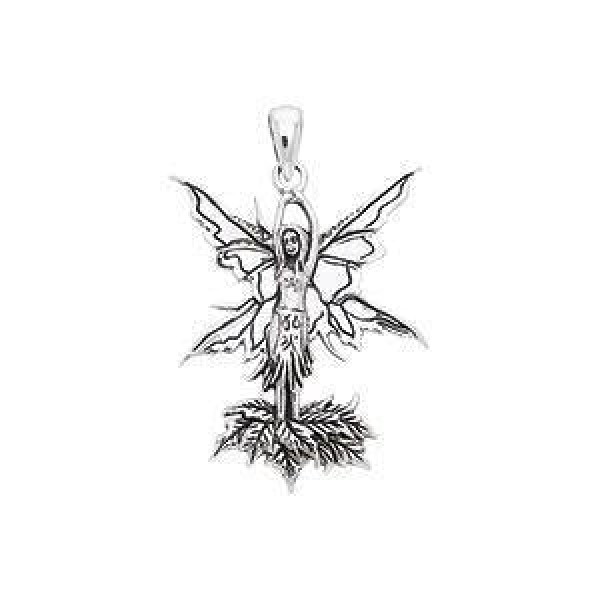 Amy Brown Autumn Leaf Fairy ~ Sterling Silver Jewelry Pendant