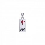 Chinese Astrology Monkey Silver Pendant
