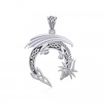 Dragon with Celtic Silver Pendant