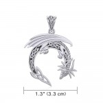 Dragon with Celtic Silver Pendant