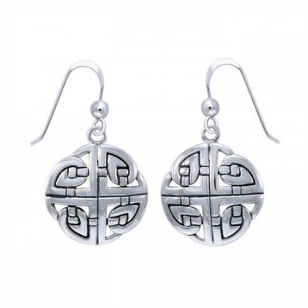 Cari Buziak Celtic Knotwork Sterling Silver Hook Earrings