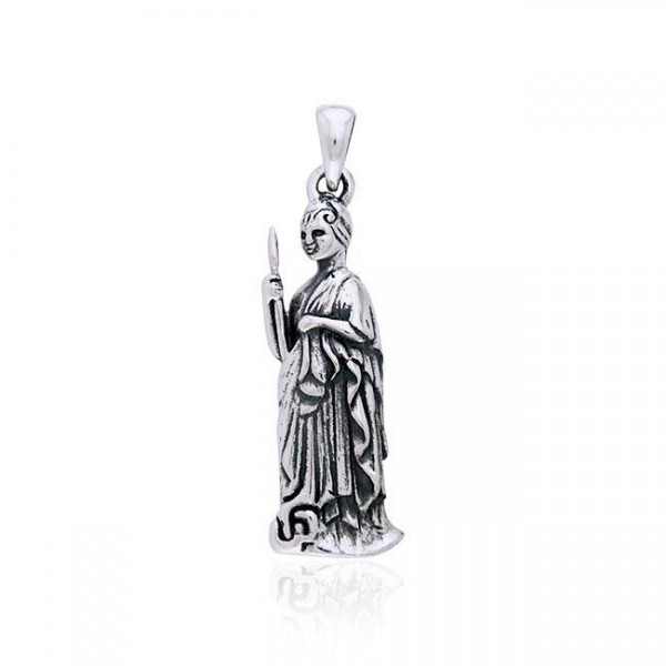 Minerva Roman Silver Pendant