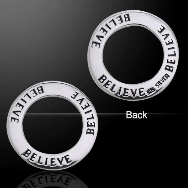 Believe Silver Ring Pendant