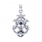 Anchor with Rope and Dolphin Pendant