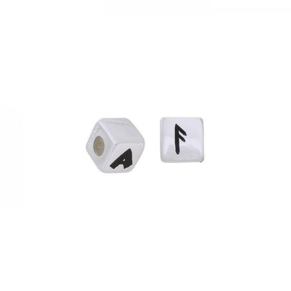 Letter A Rune Silver Bead