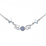 Magick Moon Silver Necklace with Gemstone