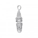 Sterling Silver Howling Celtic Wolf Pendant