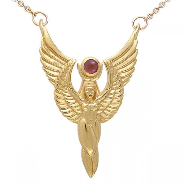 Oberon Zell Winged Isis Collier en argent sterling