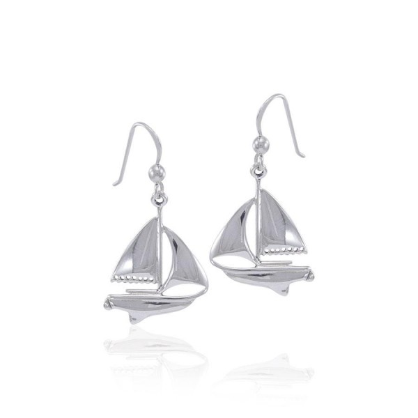 Sailboat Silver Earrings