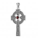 Croyez en votre Sainte Croix ~ Pendentif de bijoux en argent sterling avec une pierre précieuse scintillante