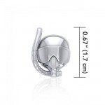 Dive Mask Sterling Silver Bead
