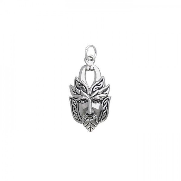 The renewed cycle of growth ~ Sterling Silver Green Man Charm