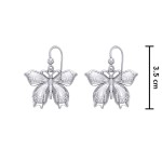 Chasing butterflies in beauty and grace ~ Sterling Silver Jewelry Butterfly Hook Earrings