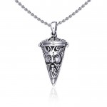 Green Man Pendulum ~ Sterling Silver Pendant Jewelry