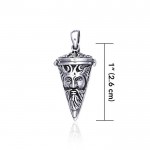 Green Man Pendulum ~ Sterling Silver Pendant Jewelry