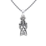 Celtic Mermaid Goddess Sterling Silver Pendant